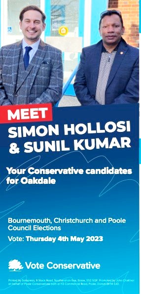 Sunil Kumar contesting from the Oakdale ward of Bournemouth, Christchurch & Poole (BCP) Council
