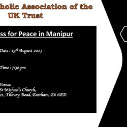 Peace prayer for Manipur in East Ham by KCA-UK
