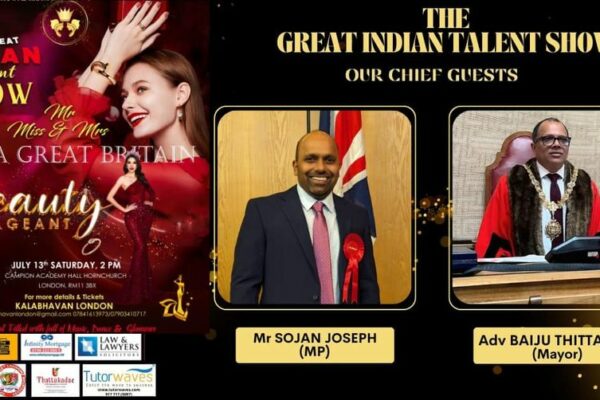 Kalabhavan London സംഘടിപ്പിക്കുന്ന ‘ദി ഗ്രേറ്റ് ഇന്ത്യൻ ടാലെന്റ്റ് ഷോയും’ , ‘ഇന്ത്യൻ സൗന്ദര്യ മത്സരവും’ ലണ്ടനിൽ