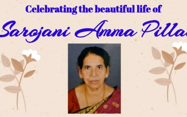 Celebrating the beautiful life of Sarojani Amma Pillai  (7 May 1946 – 23 March 2025)