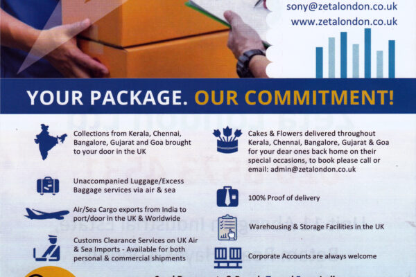ZETA LONDON – Your Favourite Courier for India / Kerala