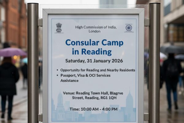 High Commission of India Consular Camp in Reading on 31 January 2026: Opportunity for Reading and Nearby Residents to Access High Commission Services