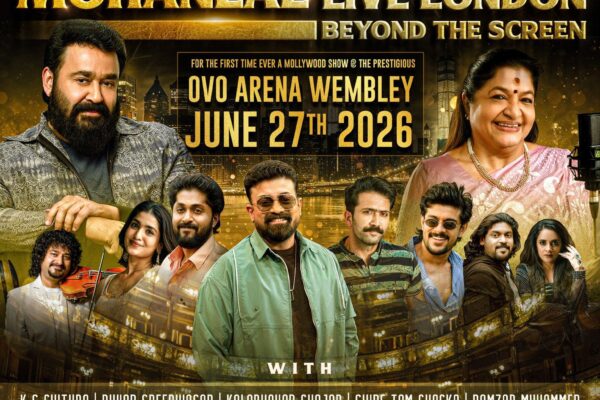 History in the Making: Lalettan Leads the First-Ever Kerala Mega-Show at Wembley Arena!