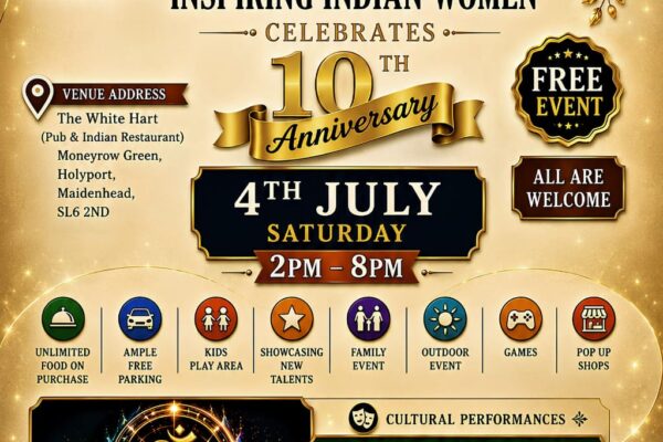 Inspiring Indian Women Celebrates 10 Glorious Years with Grand Milestone Event in Maidenhead